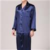 Pigiama Da Uomo In Seta Simile Con Camicia E Pantaloni Accappatoio Loungewear