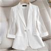 Donna Rete 3/4 Maniche Giacca Blazer Estivo Casual Business Formale Elegante