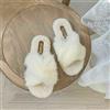 Donna Inverno Pantofole Slip On Pelliccia Finta Sandali Bassi Morbido Caldo