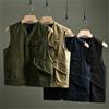 Gilet Uomo Cargo Senza Maniche Giacca Militare Vintage