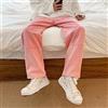 Da Uomo Rosa Pantaloni Denim Loose Gamba Dritta Pantaloni Jeans Casual Hip-Hop