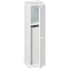 Relaxdays Porta Carta Igienica da Bagnocon 2 Ripiani, Mobiletto Autoportante da Appoggiare, 65x19,5x19,5 cm, MDF, Bianco