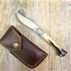 pattada COLTELLO 17 CM lama 7,5cm SARDEGNA SARDO arburesa MANICO CORNO DI Montone fodero