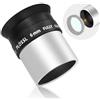 Astromania Plossl Oculare telescopico da 6 mm, accessorio da 3,17 cm per telescopio, design a 4 elementi, in metallo, campo visivo apparente a 50 gradi, per telescopi e filtri astronomici