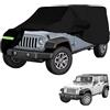 BODYGAD Copriauto Impermeabile per Wrangler 4 Porte - Anti UV Esterno Interno per CJ YJ TJ e JK - Completo per Garage a 4 Porte - Copertura per Tutte Le Stagioni