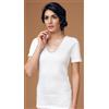 Nottingham Maglia Donna TM16W Nottingham Lana e Cotone, Bianco Lana