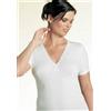 Nottingham Maglia Donna TM23BW Nottingham Lana e Cotone, Bianco Lana