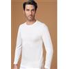 Nottingham Maglia Uomo TL18 Nottingham Lana e Cotone, Bianco Lana