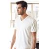 Nottingham Maglia Uomo TV16 Lana e Cotone collo a V, Bianco Lana