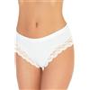 Nottingham Slip SA6100 in cotone Modal Nottingham, Bianco