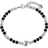 Clondo Bracciale Uomo Donna Juventus in Acciaio - Collezione Ufficiale Calcio - Accessorio Elegante e Sportivo con Logo - Idea Regalo per Tifosi - Vari Modelli Disponibili (Beads Classic Black)