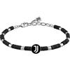 Clondo Bracciale Uomo Donna Juventus in Acciaio - Collezione Ufficiale Calcio - Accessorio Elegante e Sportivo con Logo - Idea Regalo per Tifosi - Vari Modelli Disponibili (Beads Sport Black)