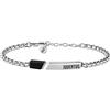 Clondo Bracciale Uomo Donna Juventus in Acciaio - Collezione Ufficiale Calcio - Accessorio Elegante e Sportivo con Logo - Idea Regalo per Tifosi - Vari Modelli Disponibili (Steel Plate Black)