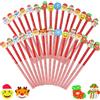 Annhao 30 Pezzi Natale Matite per Cartoni Animati con Gomma Natalizi, Gadget Compleanno Bambini Pensierini Natalizi Regalo Bambini Matite per Cartoni Animati