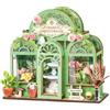 Rolife Casa delle Bambole Mini Negozio Casa in Miniatura in Legno Book Nook Kit Modellismo da Costruire Adulti Decorazione d'Interni Regalo di Compleanno per Adulti (Giardinetto con Fontana)