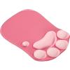 PATIKIL Tappetino Per Mouse In Gel Con Supporto Polso, Tappetino Ergonomico Zampa Di Gatto Confortevole Schiuma Memory Base Antiscivolo Morbido Per Computer Laptop Ufficio, Rosso Rosa