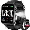 IOWODO Smartwatch Uomo, 1,91'' Orologio Intelligente Business, Chiamate Bluetooth e Notifiche Smart, Fitness Tracker e Monitoraggio Salute 24H, Batteria Lunga Durata, Android iOS (2 Cinturini)