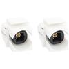 YINETTECH Toslink Keystone - Accoppiatore jack femmina a femmina, per apparecchiature audio, 2 pezzi