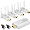 Steetek Trasmettitore HDMI Wireless e 4 Ricevitori, Portata 150m HDMI Wireless, 1080P@60Hz Doppia Banda 2.4G/5G per Streaming, Conferenze da PC a TV/Monitor/Proiettori, Plug and Play