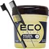 Serenara Eco Style Gel per styling olio di ricino e semi di lino, 237 ml, con pettine per coda e spazzola per bordi, massima tenuta e lucentezza, gel per capelli rinforzante e idratante per tutti i tipi di