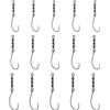 ZHIQIN 15 Pezzi Ami da Pesca Rotanti Ganci Rotori per Trota Ami da Pesca Mare Perfetto per la Pesca in Mare e in Acqua Dolce(Misura 4, 6 e 8)