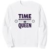 Mademark Il Tuo Programma è Fine Time Management Queen Felpa, Unisex per Adulti, Bianco, M
