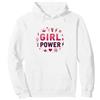 Mademark Potere della Ragazza: potenziare la Forza e l'unità Femminile Felpa con Cappuccio, Unisex per Adulti, Bianco, M