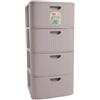 STEFANPLAST S.P.A. Cassettiera Domus 4 cassetti plastica rigenerata con ruote e piedini