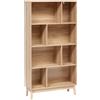 5FIVE Libreria Abana 8 scomparti, libreria beige 80x30x160 cm, scaffale moderno, mobile contenitore casa