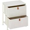 5FIVE COMODINO 138938BA TISSA BEIGE 2 CASSETTI 45X30X51CM MDF