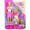 MATTEL ITALY SRL Barbie Capelli Arcobaleno, Bambola con Capelli Lunghi 19 cm e Accessori Styling 3+ Anni