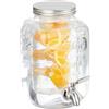 Relaxdays Dispenser in Vetro per Bevande, Erogatore con Rubinetto e Coperchio da 4 L, Distributore Acqua, Filtro Interno