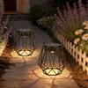 Ketom 2 Pezzi Lanterna Solare da Esterno Giardino, Lanterne Solari da Esterno Bianco Caldo, Metallo Lanterne Solari da Appendere, IP65 Impermeabile Lanterns LED Retro Illuminazione per Decorazione