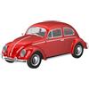 Qingdao Cultural Teaching Mate Aoshima 1/32 Volkswagen Maggiolino Rosso Rubino Snap Kit Modello in Plastica ...