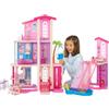 Barbie - Casa dei Sogni, set arredato con 9 aree di gioco e due unità abitative, con 2 piscine, 2 scivoli, ascensore e oltre 65 accessori a tema casa delle bambole, JKG84
