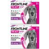 Frontline Tri-Act x3 Pipette, Antiparassitario Per Cani (20-40Kg) Contro Parassiti E Insetti Volanti 2x3 pz Pipette monodose