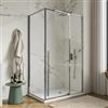 DEGHI Box doccia 80x120 cm battente vetro anticalcare trasparente profilo cromo 200h - Auralis
