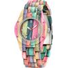 Tiong Orologio da donna in legno, indicatore luminoso orologio da donna in legno, orologio da donna al quarzo con cinturino in legno