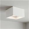 Plafoniera Quadrata da Soffitto GX53 in Gesso - Serie ESSENZA