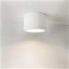 Plafoniera Tonda da Soffitto GX53 in Gesso Pitturabile - Serie VOLUMI