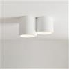 Plafoniera Rotonda 3xGX53 a Cilindri in Gesso - serie VOLUMI