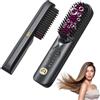 Bopcal Spazzola Lisciante per Capelli 10000mAh - 3 in 1 Spazzola Lisciante Senza Fili 300 Milioni di Ioni, Riscaldata 30S, Ceramica antiscottatura, Viaggio, Portatile e Powerbank