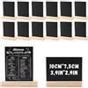 DAJAVE 24 lavagne in ardesia per scrivere, scrivi su entrambi i lati, supporto in legno, piccole lavagne da scrivere, 24 pezzi, 10 x 7,5 cm
