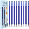 ABOHU 12 Pezzi Ricariche Penne Cancellabili Blu Cancellabile, Refill per Penna Gel Cancellabile con Legami, Altezza 13cm, Punta 0,7mm, Inchiostro Termosensibile, per la scuola e la vita quotidiana