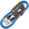 VisioSound Cavo Mic XLR Maschio a Femmina/Microfono bilanciato/Cavo Patch Mic / 7 Colori 2m Blu
