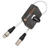 VisioSound Cavo Mic XLR Maschio a Femmina/Microfono bilanciato/Cavo Patch Mic / 7 Colori 0.5m Bianca