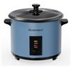 Eamoment ERC-10CBL 1.8L | 700W Cuociriso & Vaporiera 2 in 1 (1-10 Persone) Pentola rimovibile non antiaderente, Spatola e misurino inclusi, coperchio di vetro