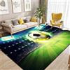 Dai Lufei Tappeto da gioco campo da calcio - Tappeto 3D, stanza per adolescenti, fiamme di fuoco e ghiaccio, grande tappeto da pavimento, tappetino per camera da letto, 100 x 150 cm