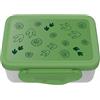 ergobag Portamerenda in acciaio inox Jungle - Verde | Con scomparto separato e snack box, lavabile in lavastoviglie per un utilizzo pratico ogni giorno