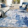 INOVADAY 150x210 cm Tappeto Lavabile in Lavatrice Tappeti Moderno Astratto Blu/Grigio